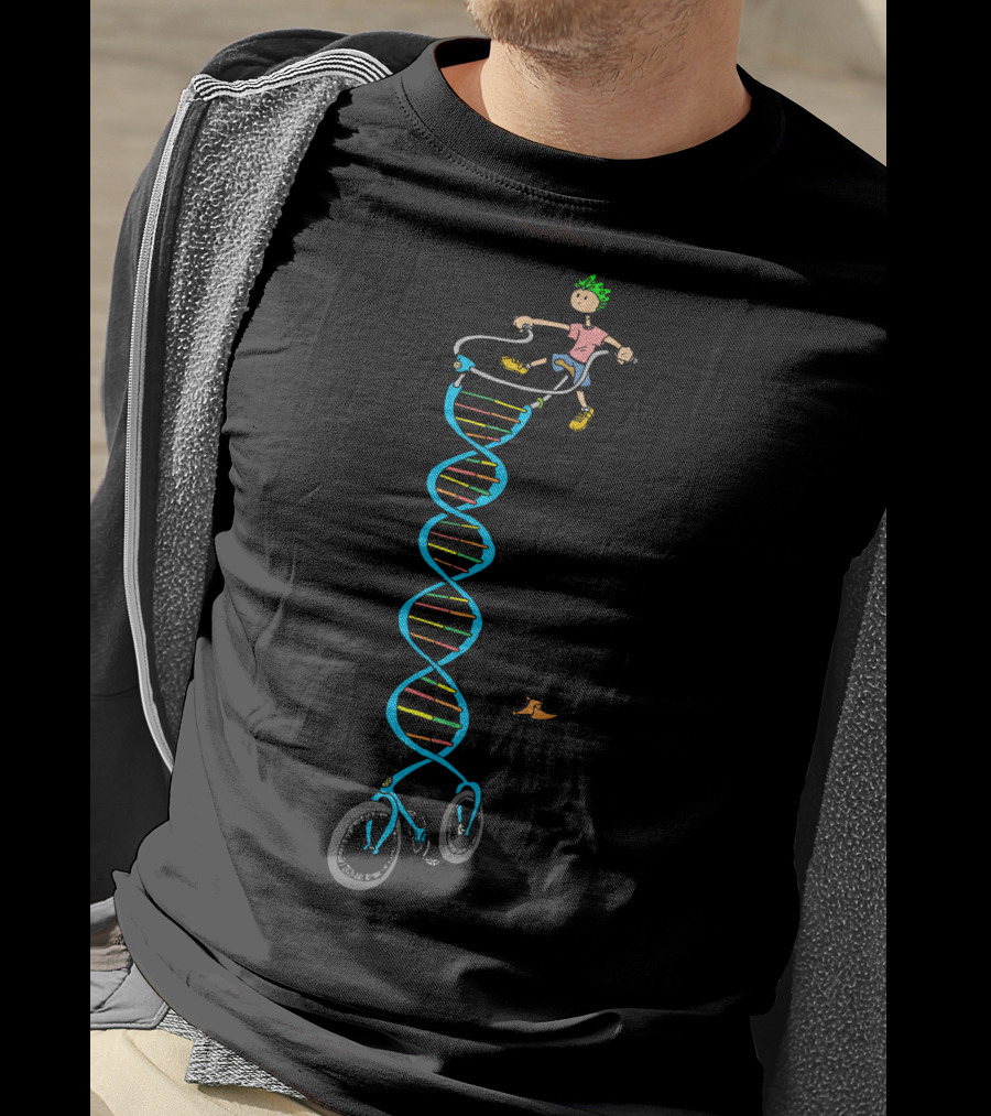 Born To Ride DNA Bicycle Adventure T-Shirt