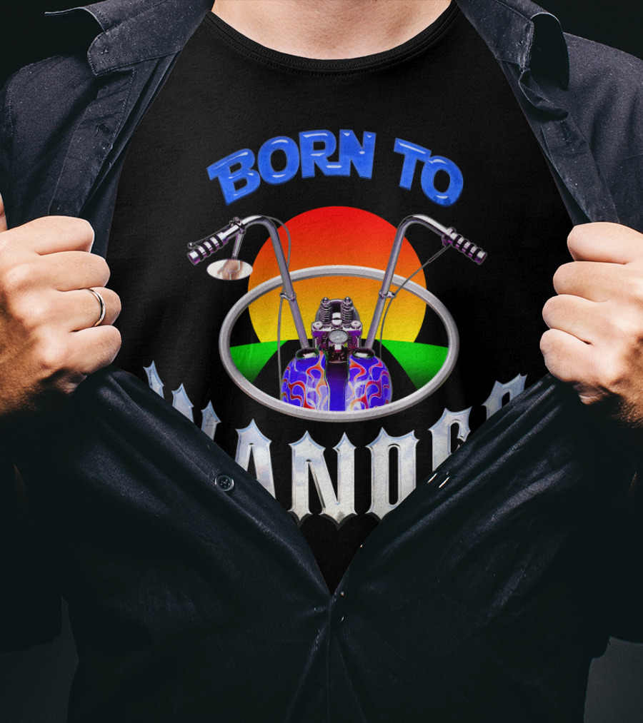 Born To Wander Motorcycle Sunset Journey Adventure T-Shirt