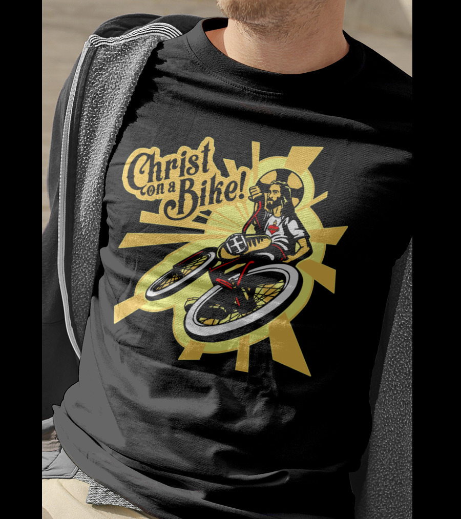 Christ On A Bike Retro Radiance Cycle Burst T-Shirt