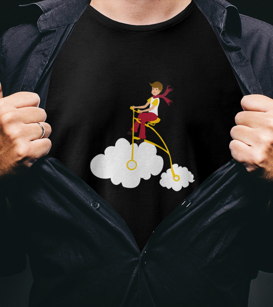 Cycling Dreams Riding High On Clouds T-Shirt