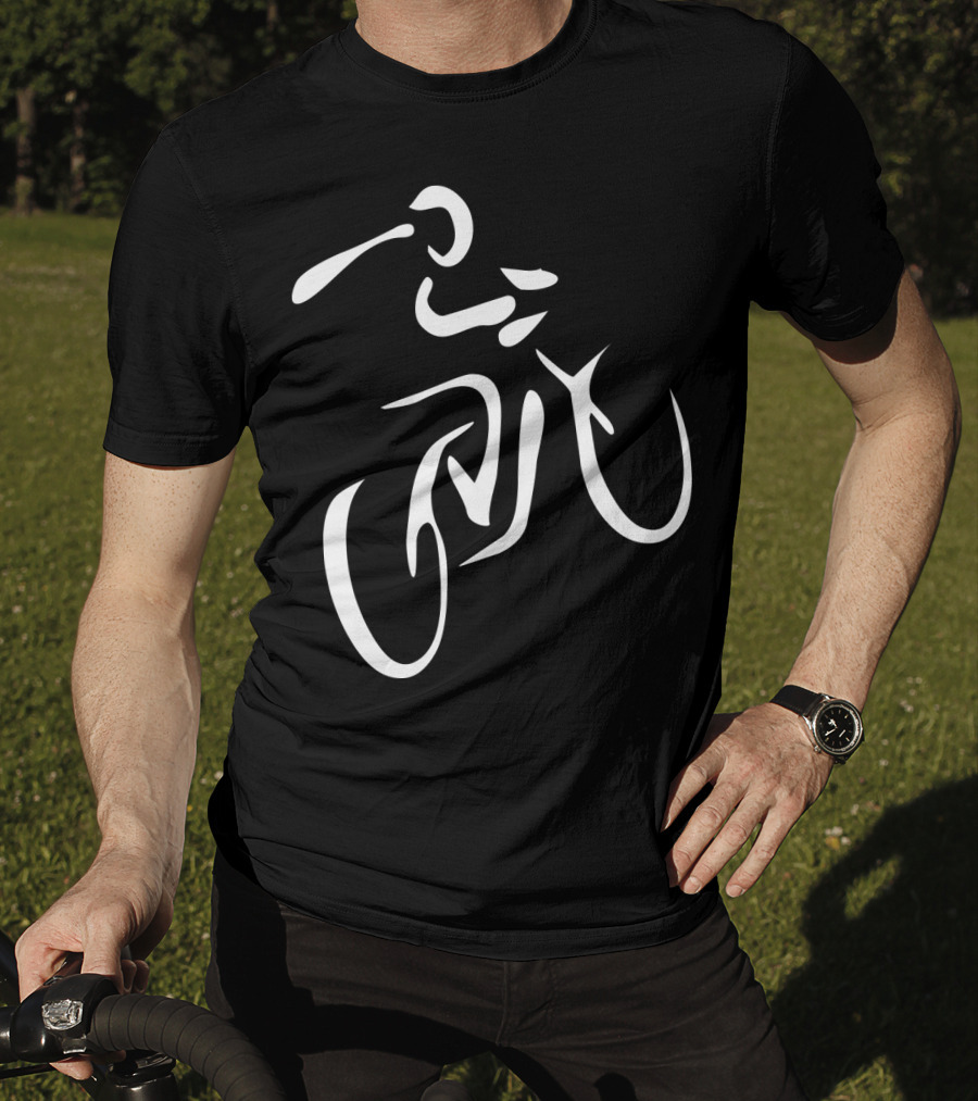 CyclingBikingSpinning Workout Abstract Cyclist T-Shirt