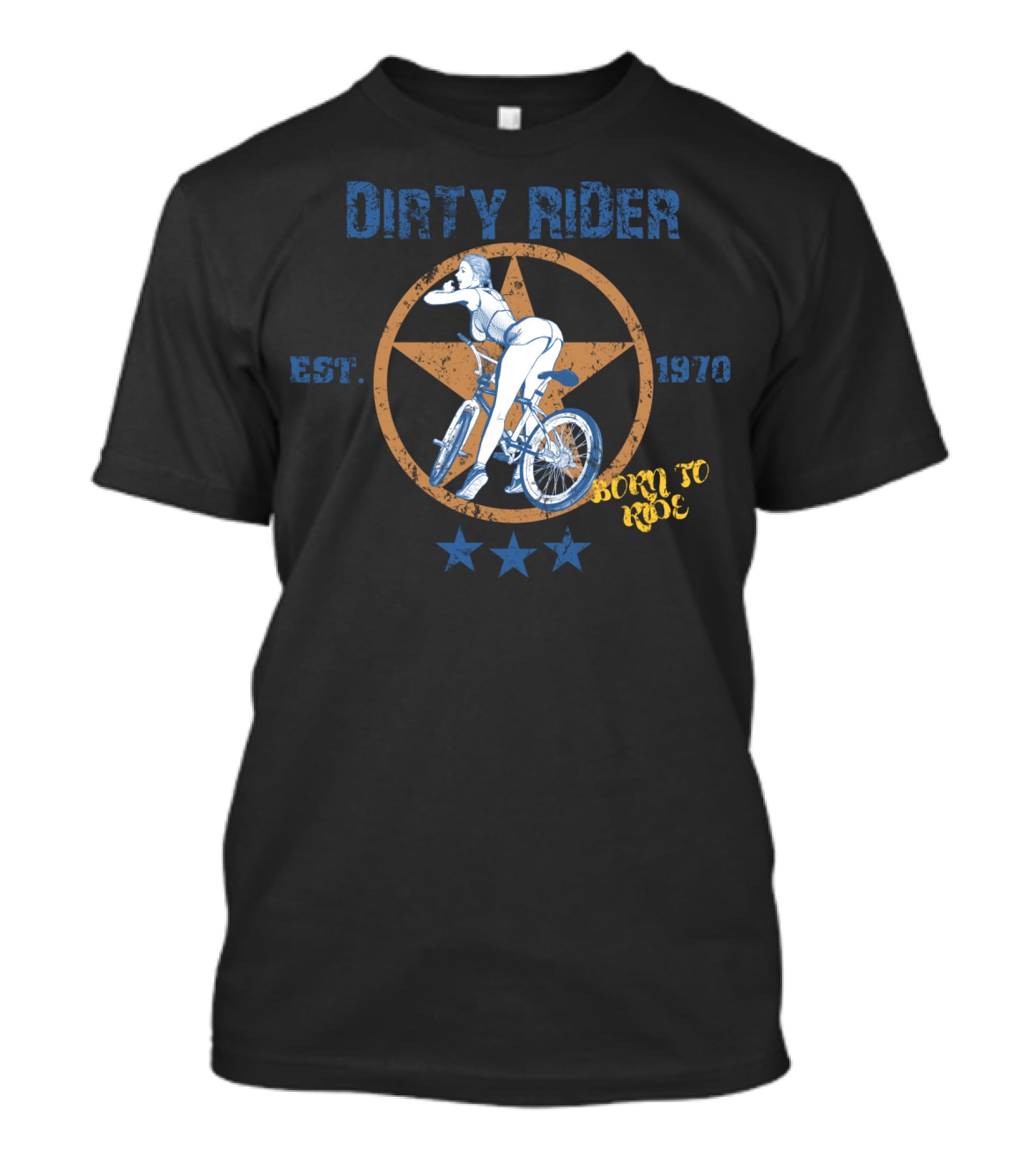 Dirty Rider Born To Ride Est. 1970 Star T-Shirt