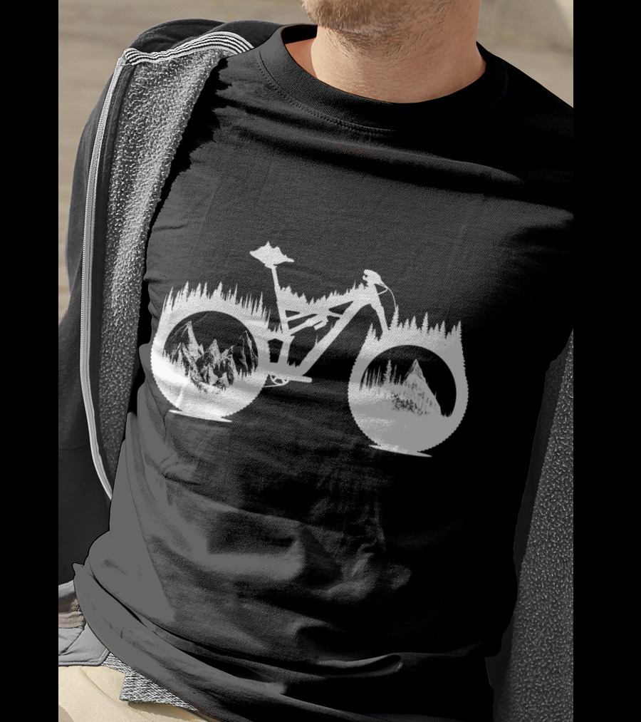 Enduro Mountain Bike Forest Landscape Adventure T-Shirt