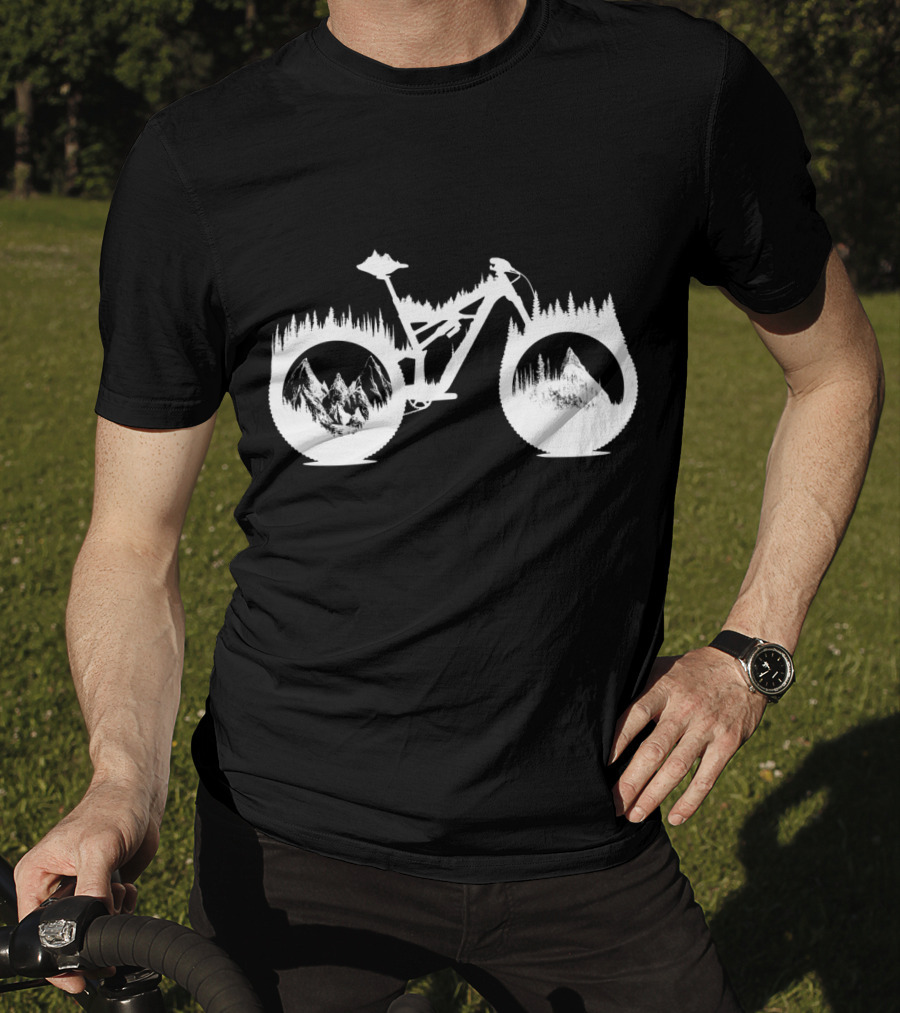 Enduro Mountain Bike Forest Landscape Adventure T-Shirt
