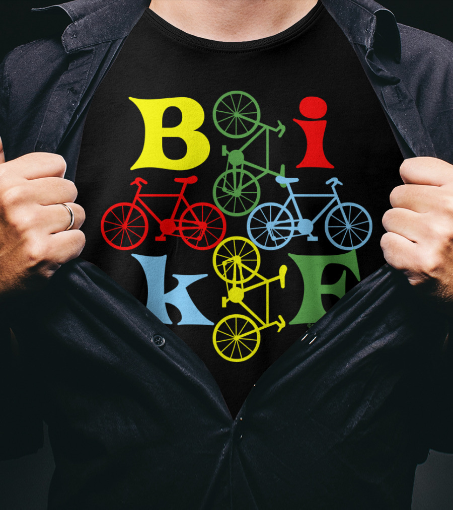 Bike Four Colorful Styles T-Shirt