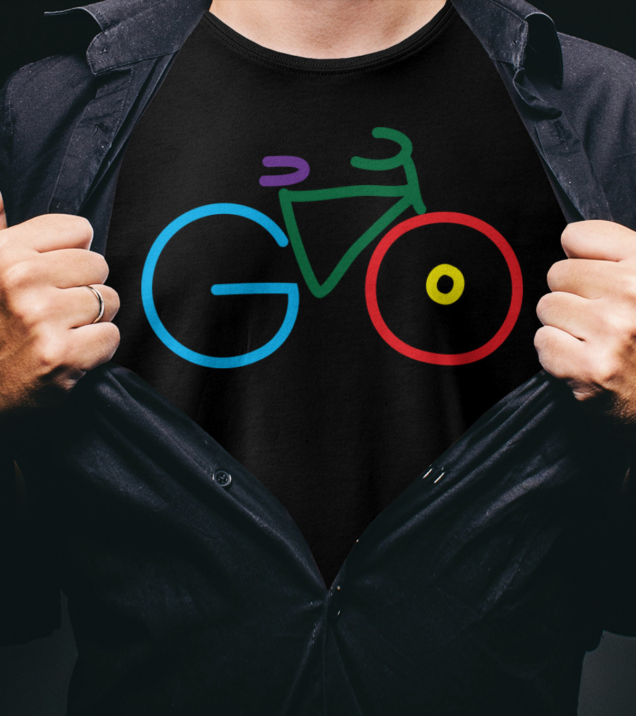 Go Green Go Healthy Go Cycling Bicycle T-Shirt