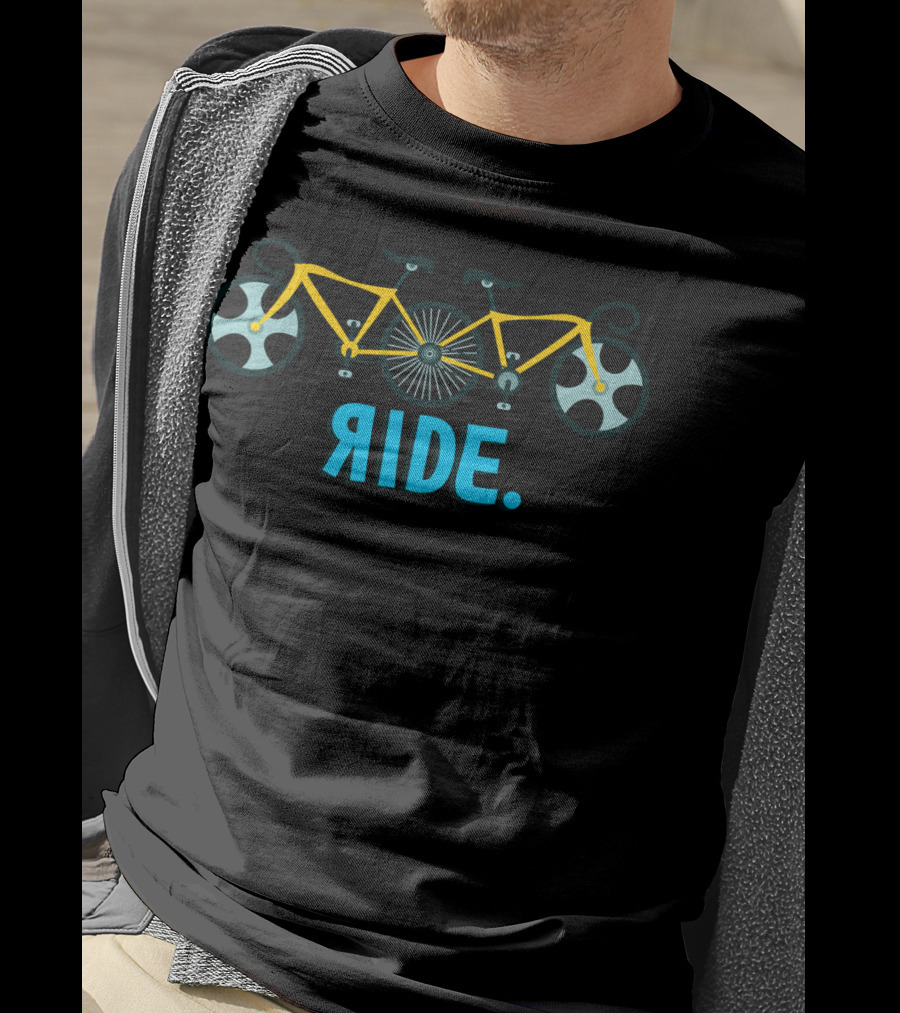 Ride Tandem Yellow Bicycle T-Shirt