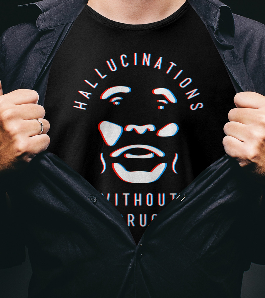 Hallucinations Without Drug Face Illusion 3D T-Shirt