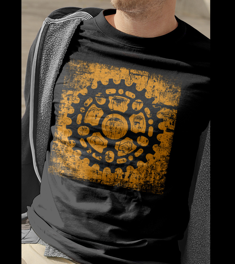 Grunge Gear Distressed Orange Sprocket T-Shirt