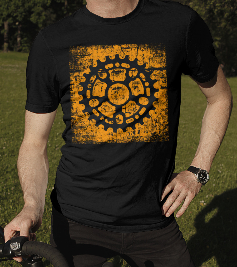 Grunge Gear Distressed Orange Sprocket T-Shirt