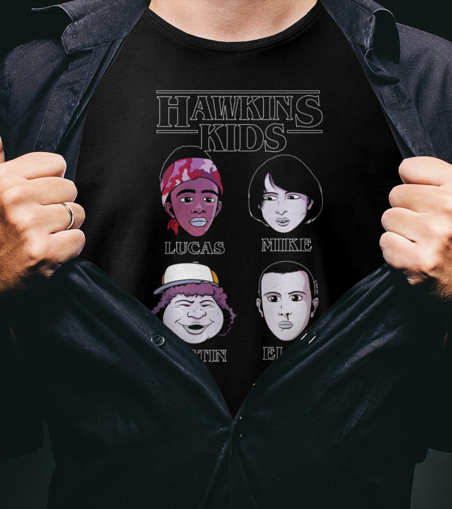 Hawkins Kids Lucas Mike Dustin Elle T-Shirt