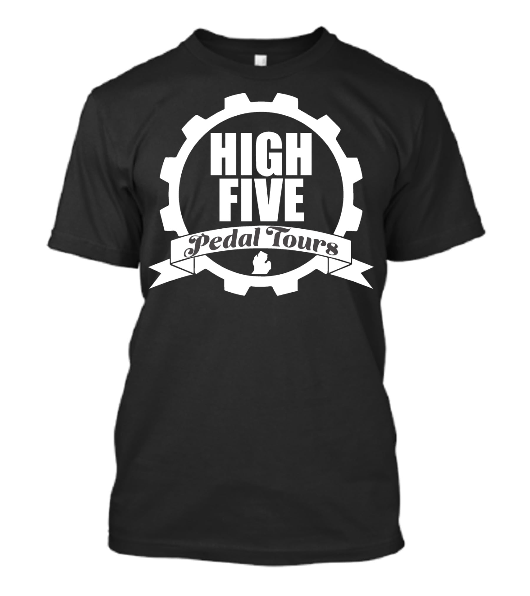 High Five Pedal Tours White T-Shirt