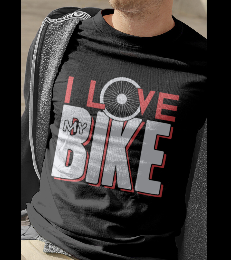 I Love My Bike Bicycle Wheel T-Shirt