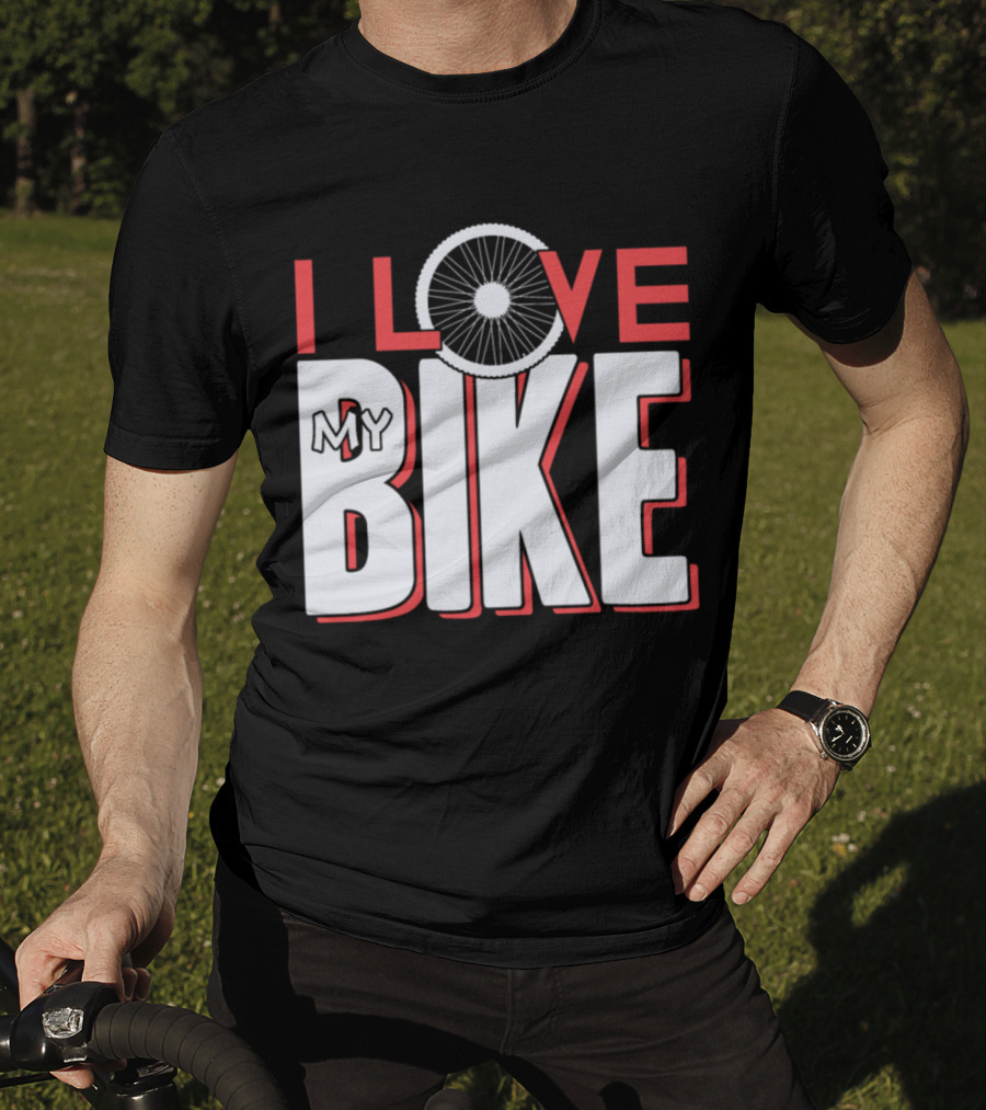 I Love My Bike Bicycle Wheel T-Shirt