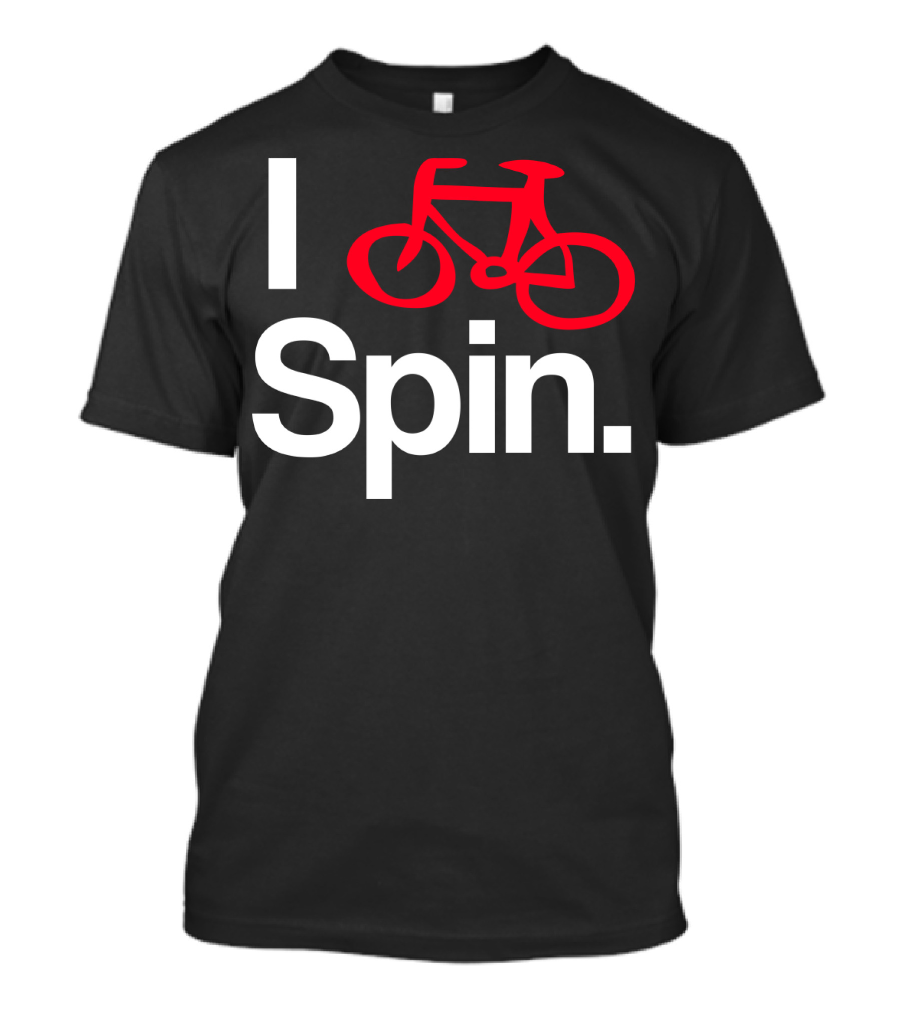 I Spin Bike Cycling Biking Workout With Red Bicycle T-Shirt