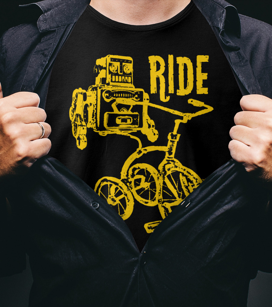 I Want To Ride My Tricycle Robot On Trike Vintage Style RIDE T-Shirt