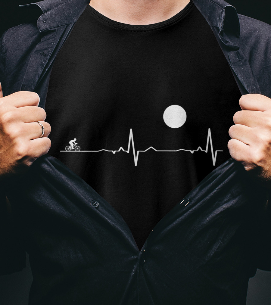 Cycling Heartbeat Under The Sun T-Shirt