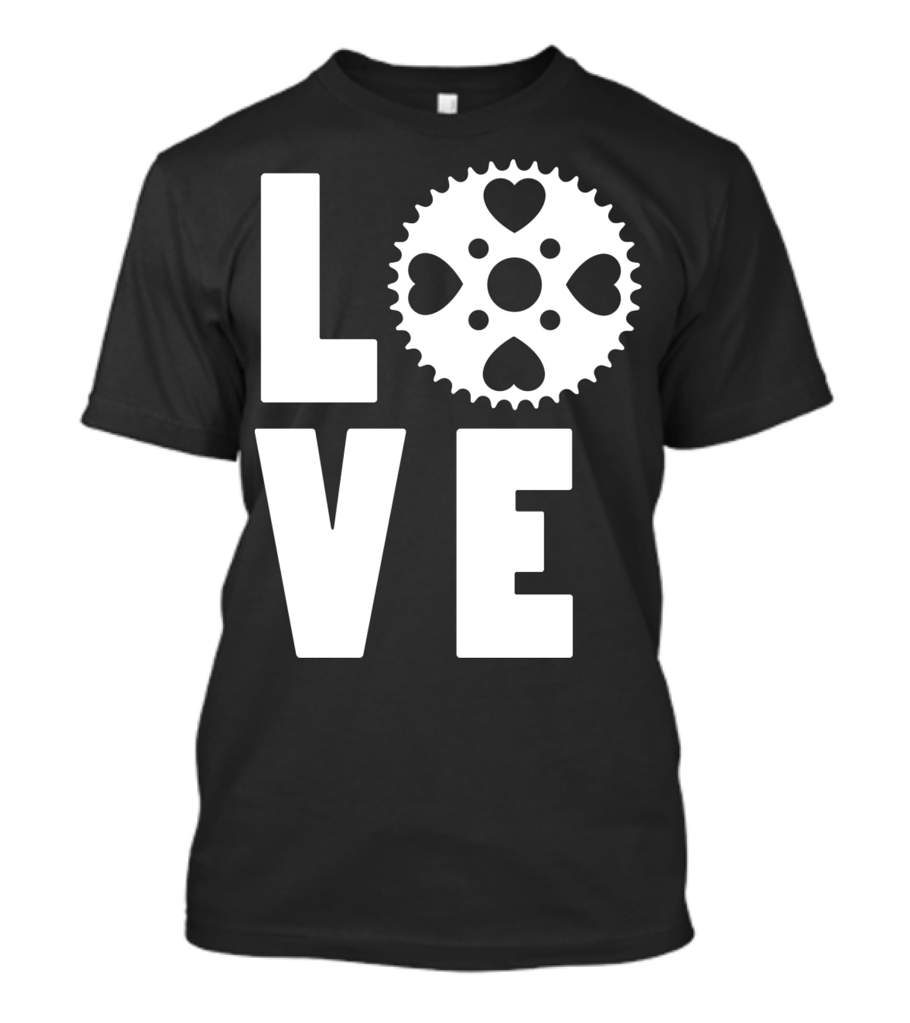 Love Cycling Gear Heart Sprocket T-Shirt