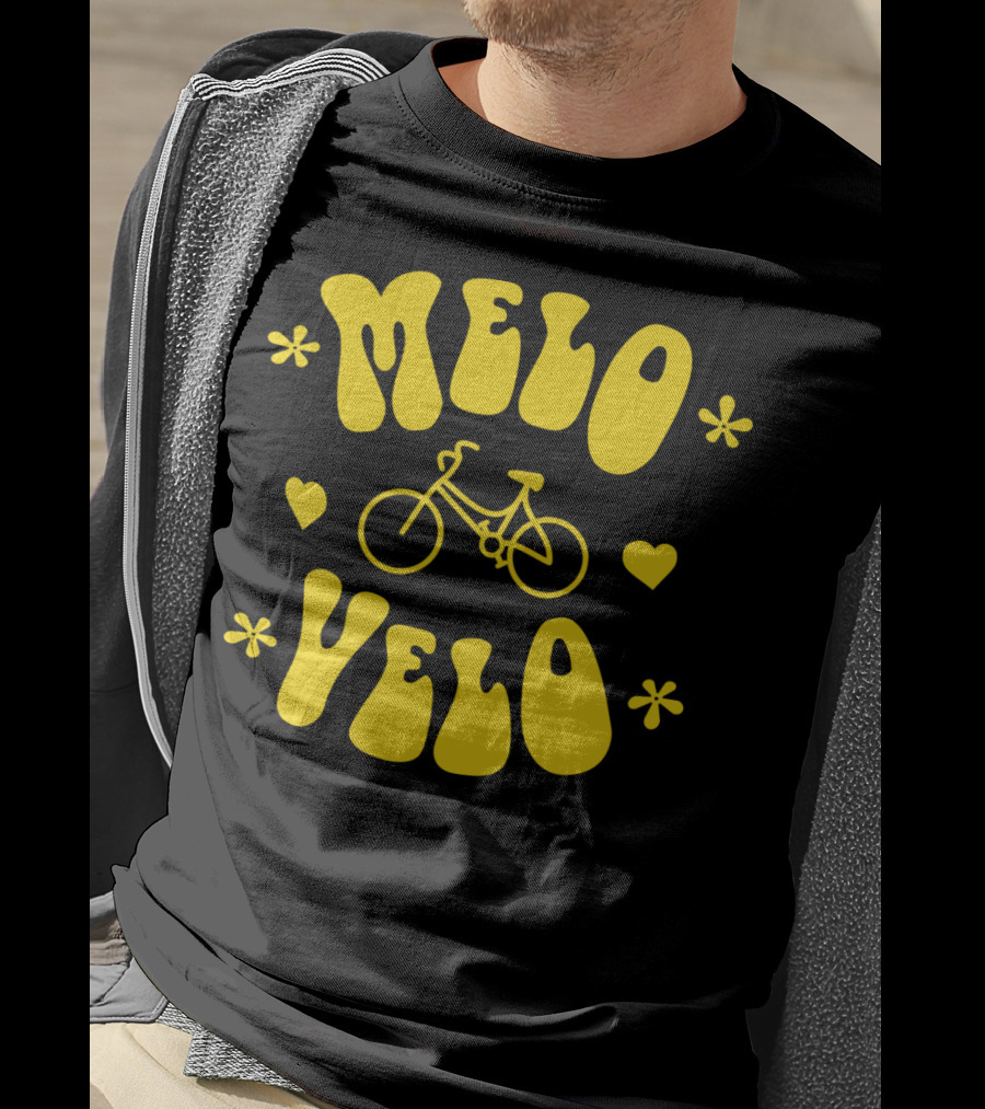 Melo Velo Bicycle Heart Flowers T-Shirt