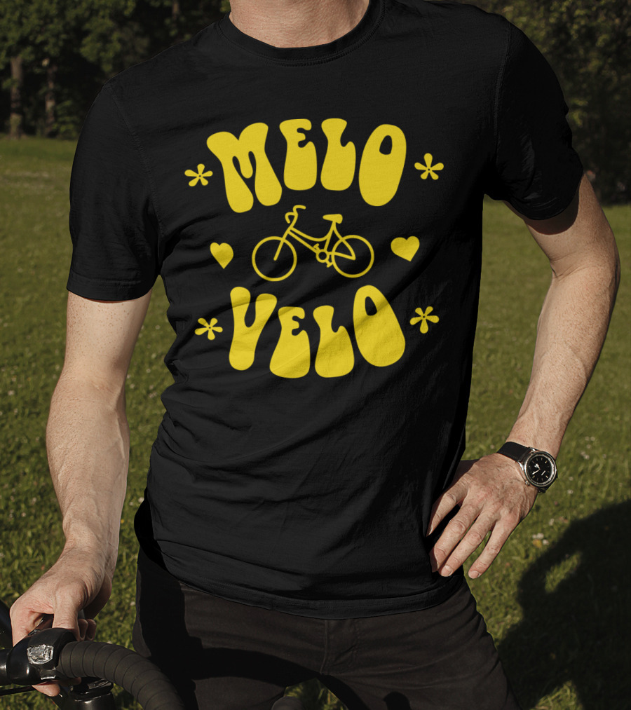 Melo Velo Bicycle Heart Flowers T-Shirt