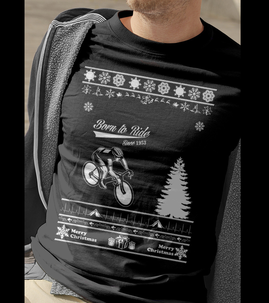 Born To Ride Merry Christmas Since 1953 T-Shirt