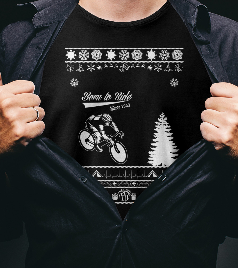 Born To Ride Merry Christmas Since 1953 T-Shirt
