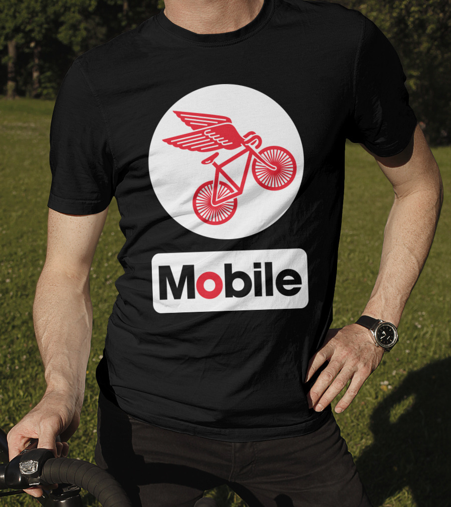 Mobile Pegasus Bicycle Wings T-Shirt