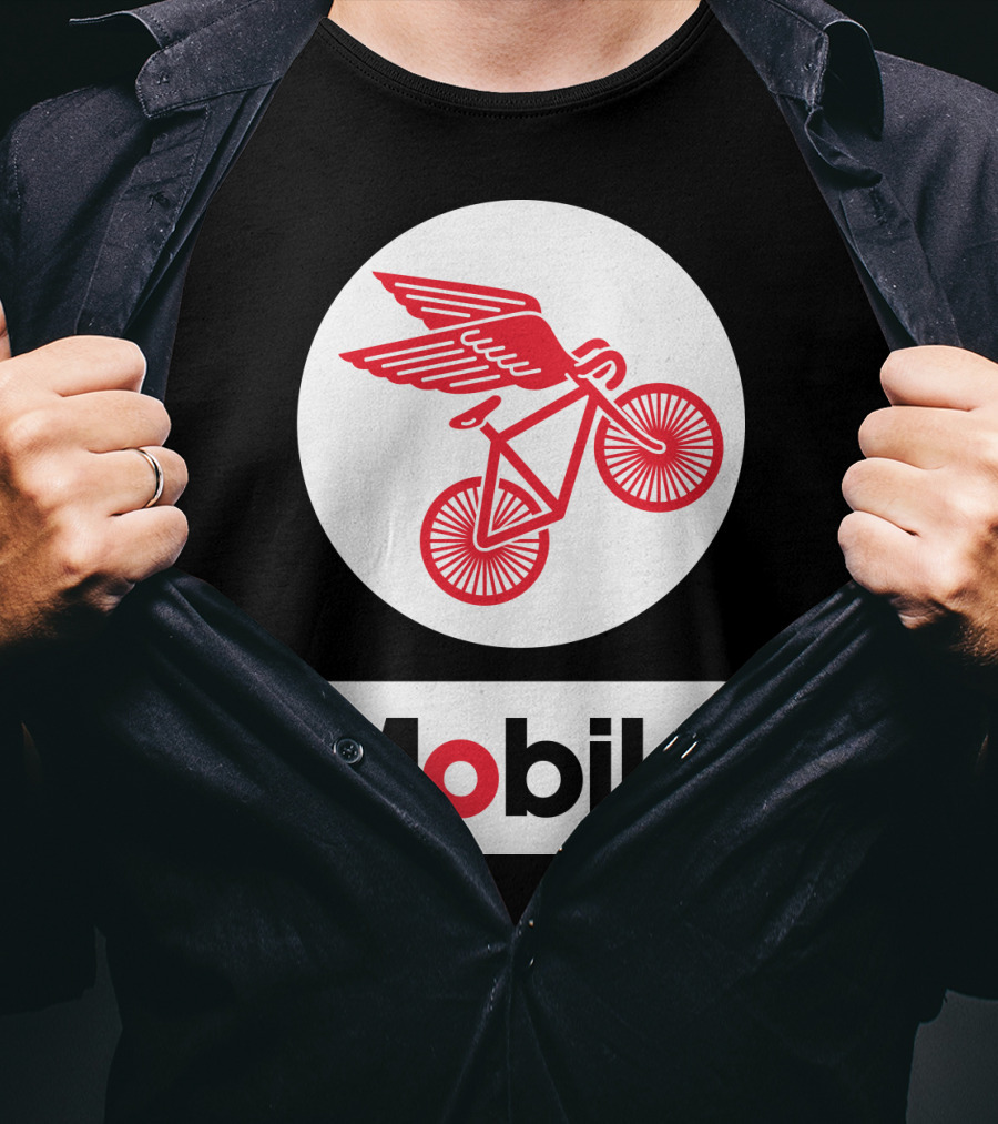 Mobile Pegasus Bicycle Wings T-Shirt