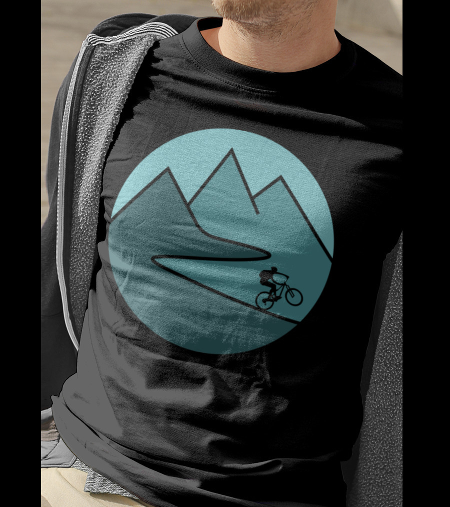Mountain Bike Adventure Through Majestic Mountains T-Shirt