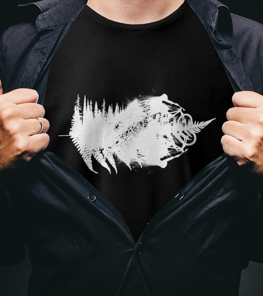 MTB Awesome Forest Trail Bike Adventure White T-Shirt