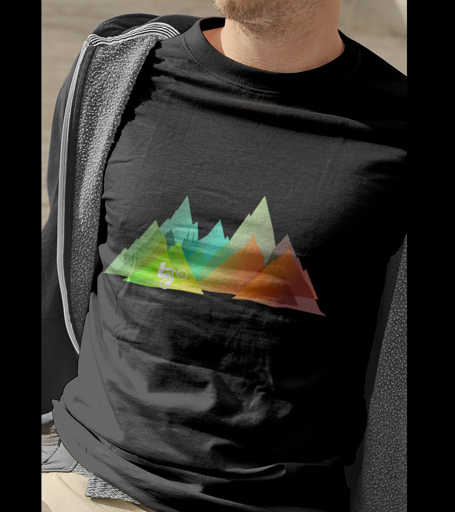 MTB Colors Mountain Biking Multicolor Peaks T-Shirt