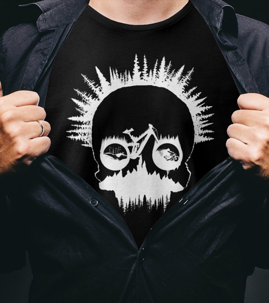 MTB Skull Ride Forest Bicycle Adventure T-Shirt