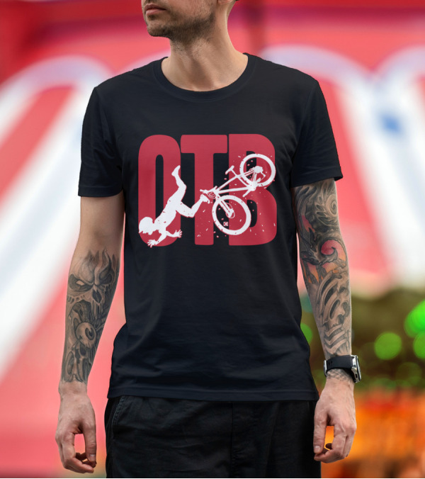 Premium T-Shirt: OTB Over The Bar Cyclist Flip Stunt T-Shirt OTB Over The Bar Cyclist Flip Stunt T-Shirt