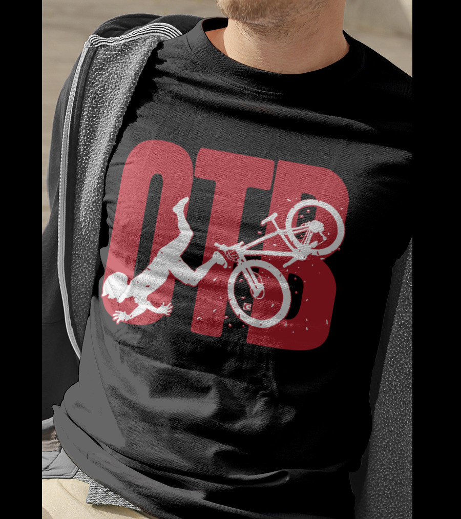 OTB Over The Bar Cyclist Flip Stunt T-Shirt