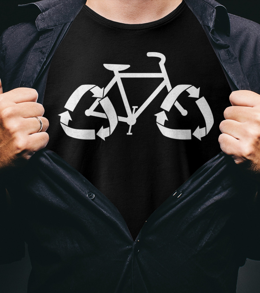 ReCycle Bicycle With Recycling Arrows Wheels T-Shirt