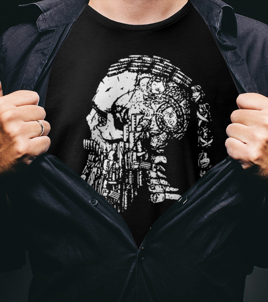 RAGNAR HEAD CAMOUFLAGE Viking Warrior Skull Art Cycling T-Shirt