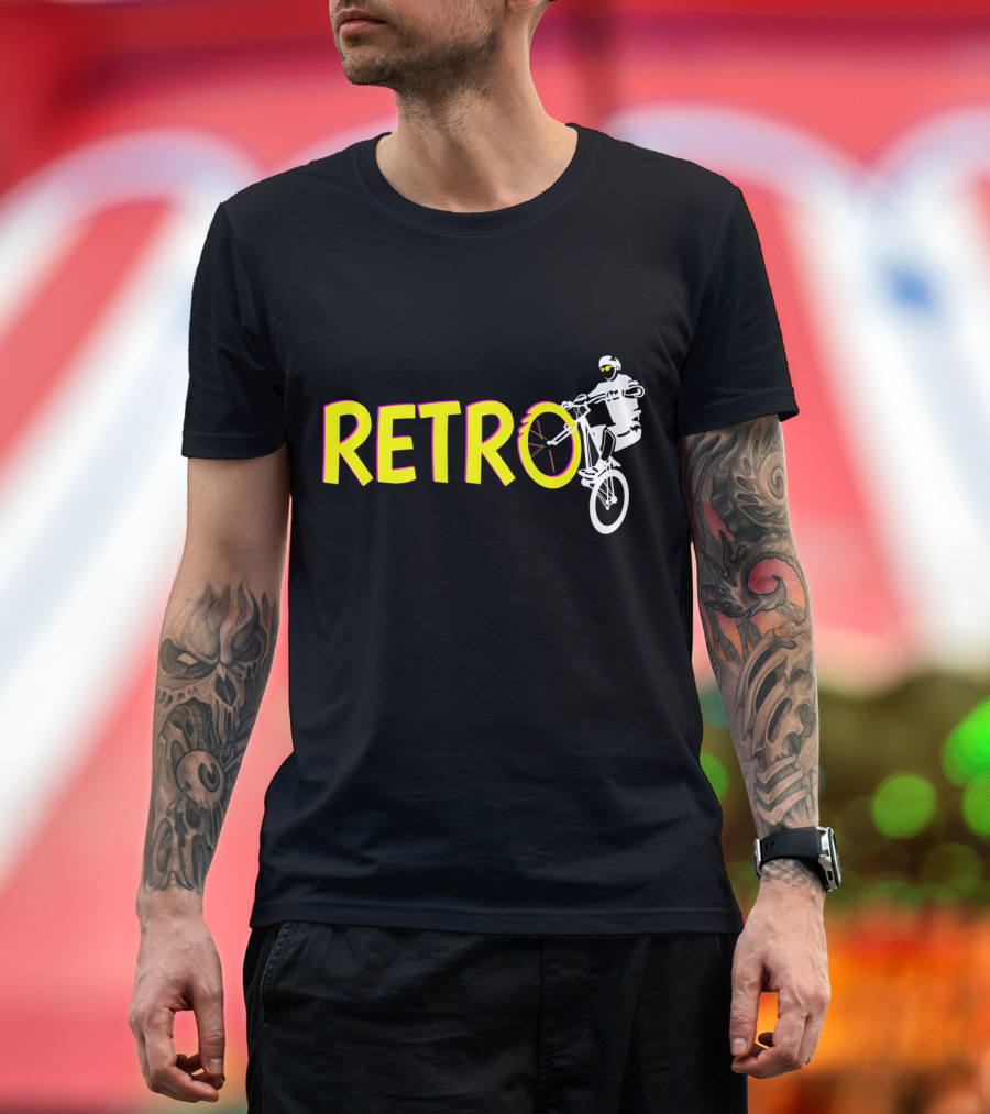 RETRO Bicycle Wheelie Rider T-Shirt