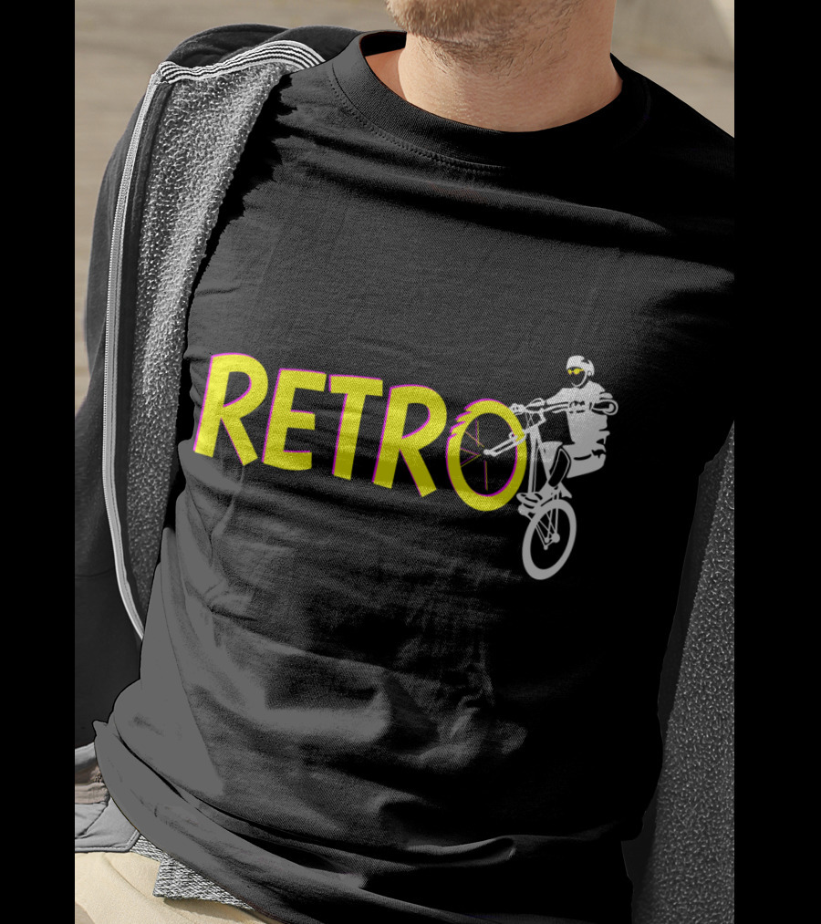 RETRO Bicycle Wheelie Rider T-Shirt
