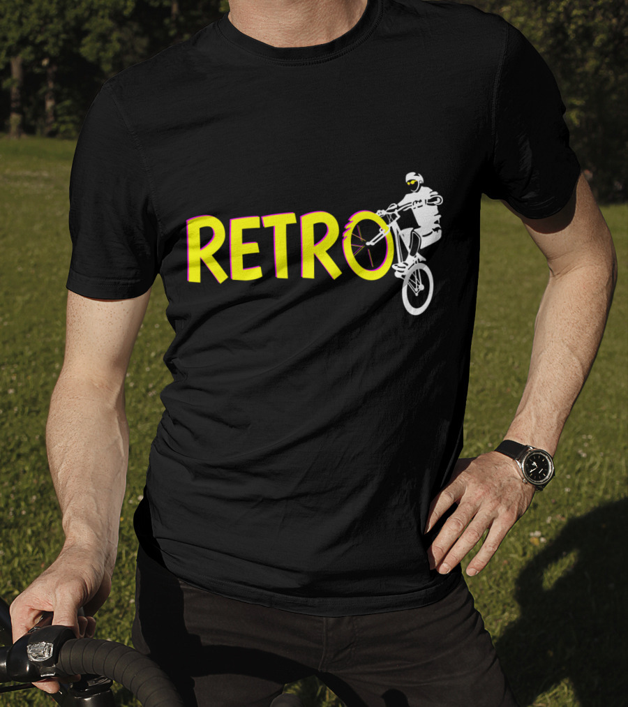 RETRO Bicycle Wheelie Rider T-Shirt