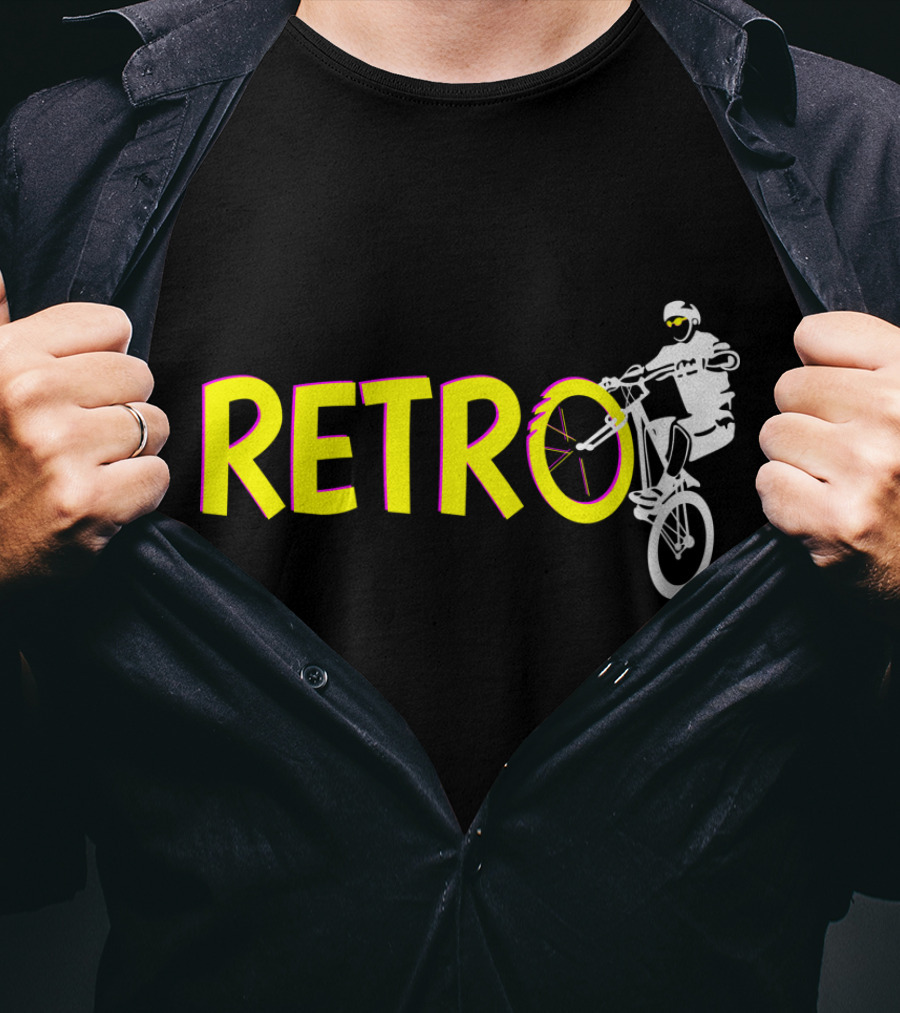 RETRO Bicycle Wheelie Rider T-Shirt