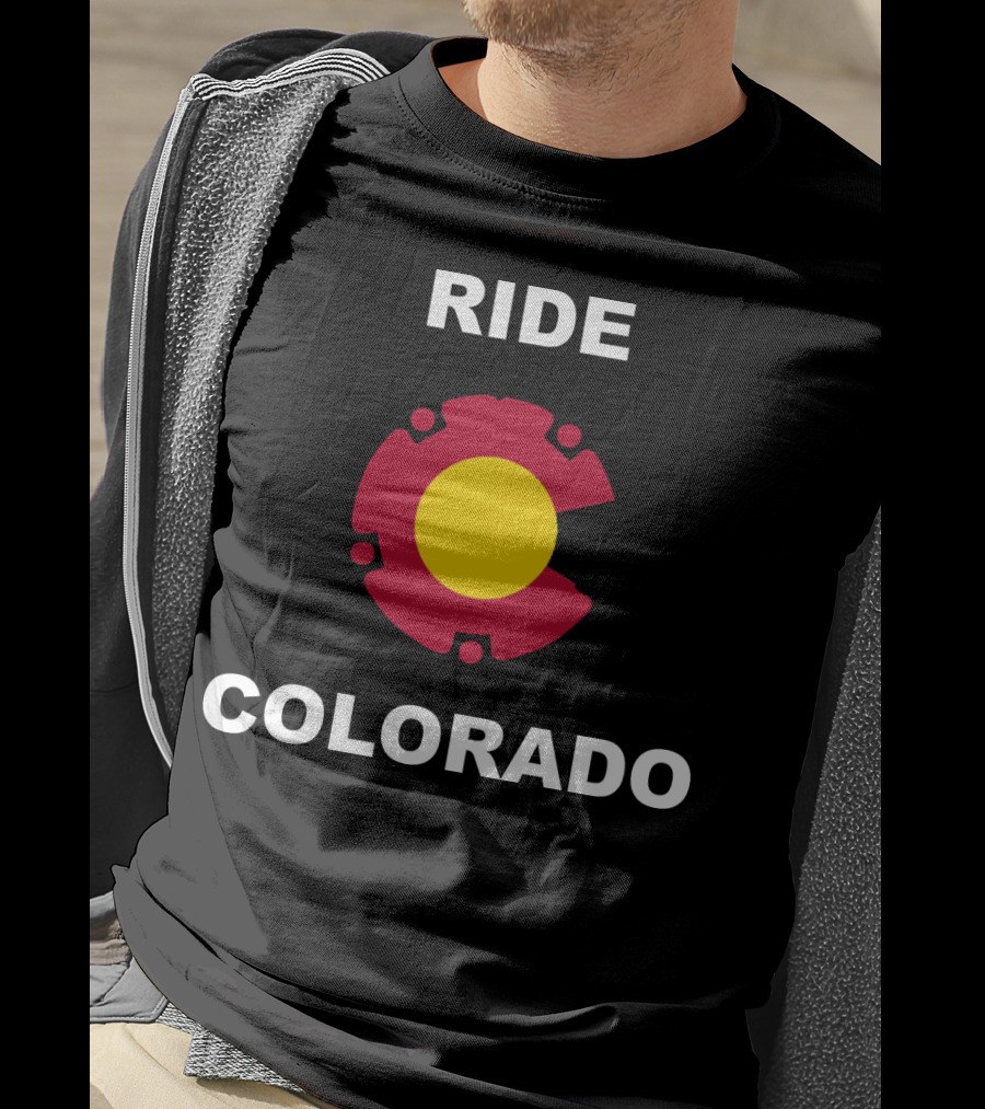 Ride Colorado Bicycle Gear Emblem T-Shirt