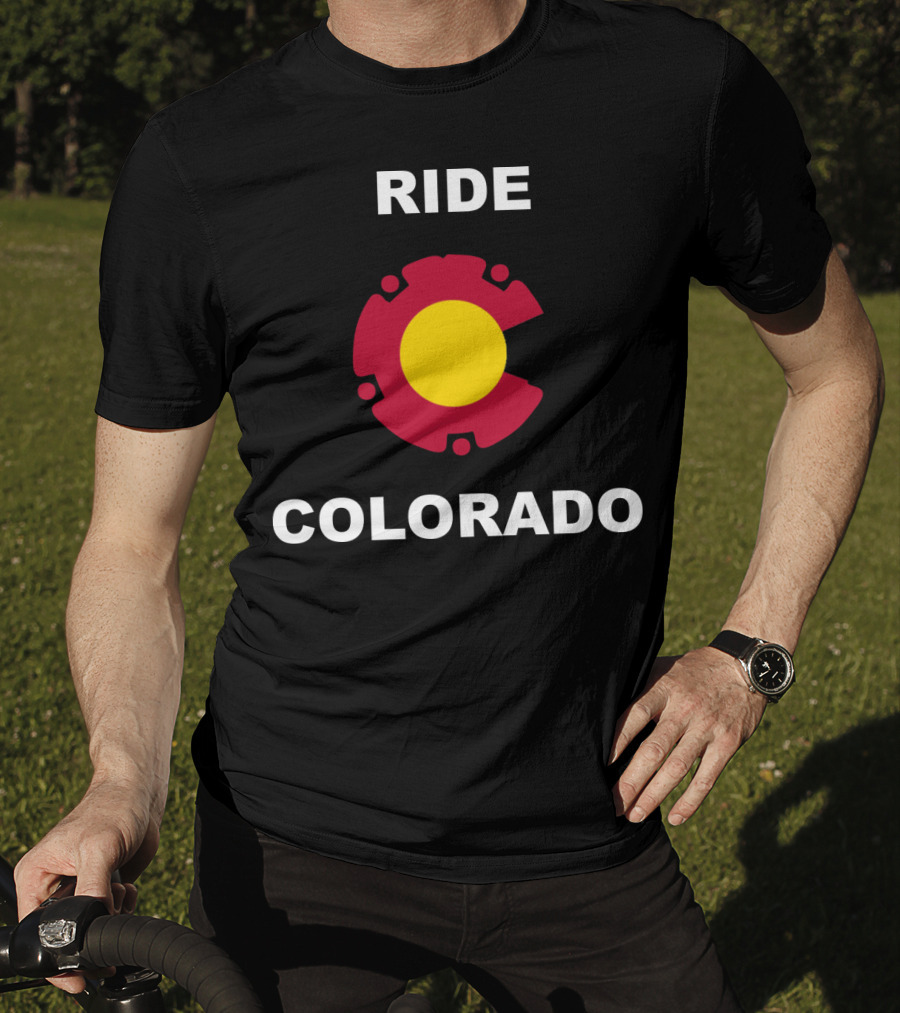 Ride Colorado Bicycle Gear Emblem T-Shirt