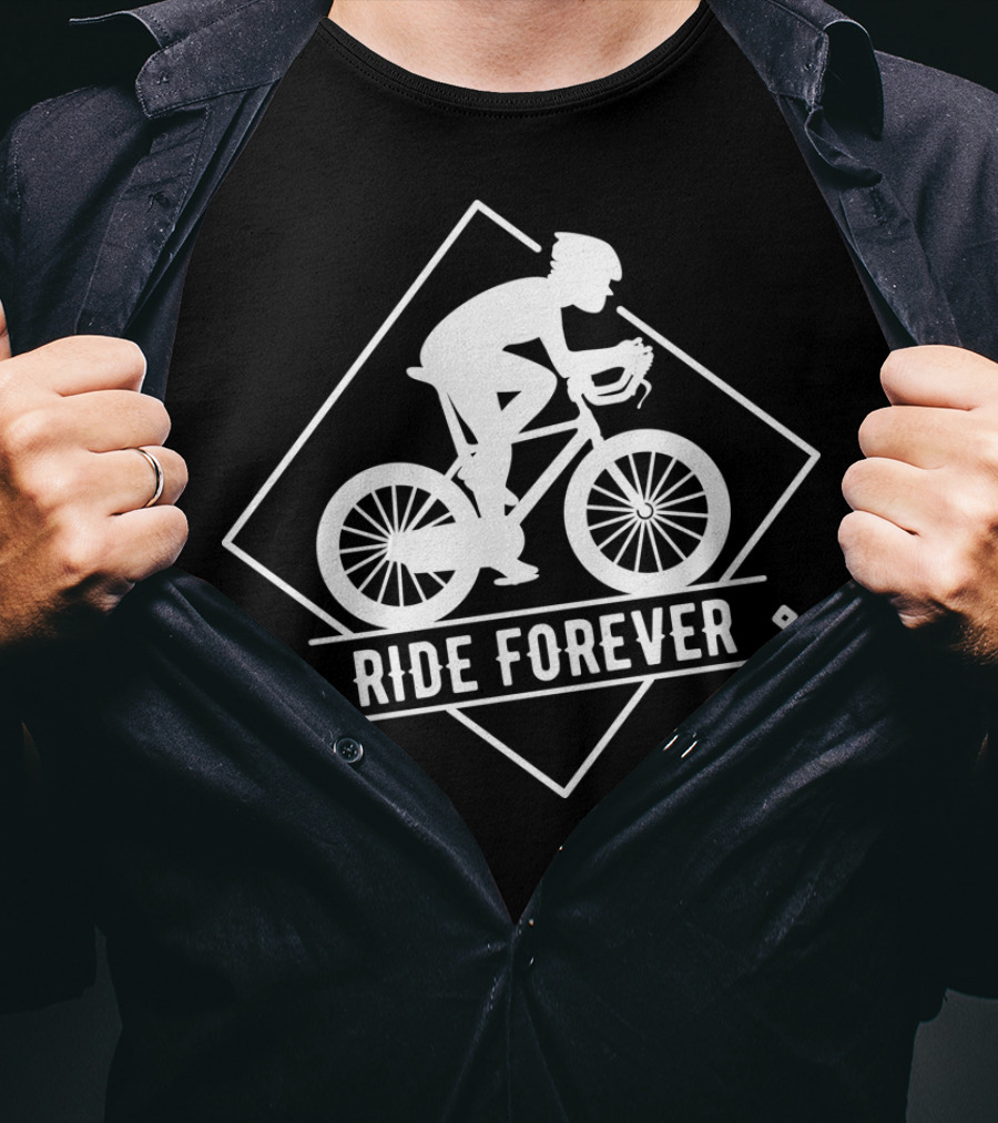 Riding Enthusiast Ride Forever Cycling Journey T-Shirt