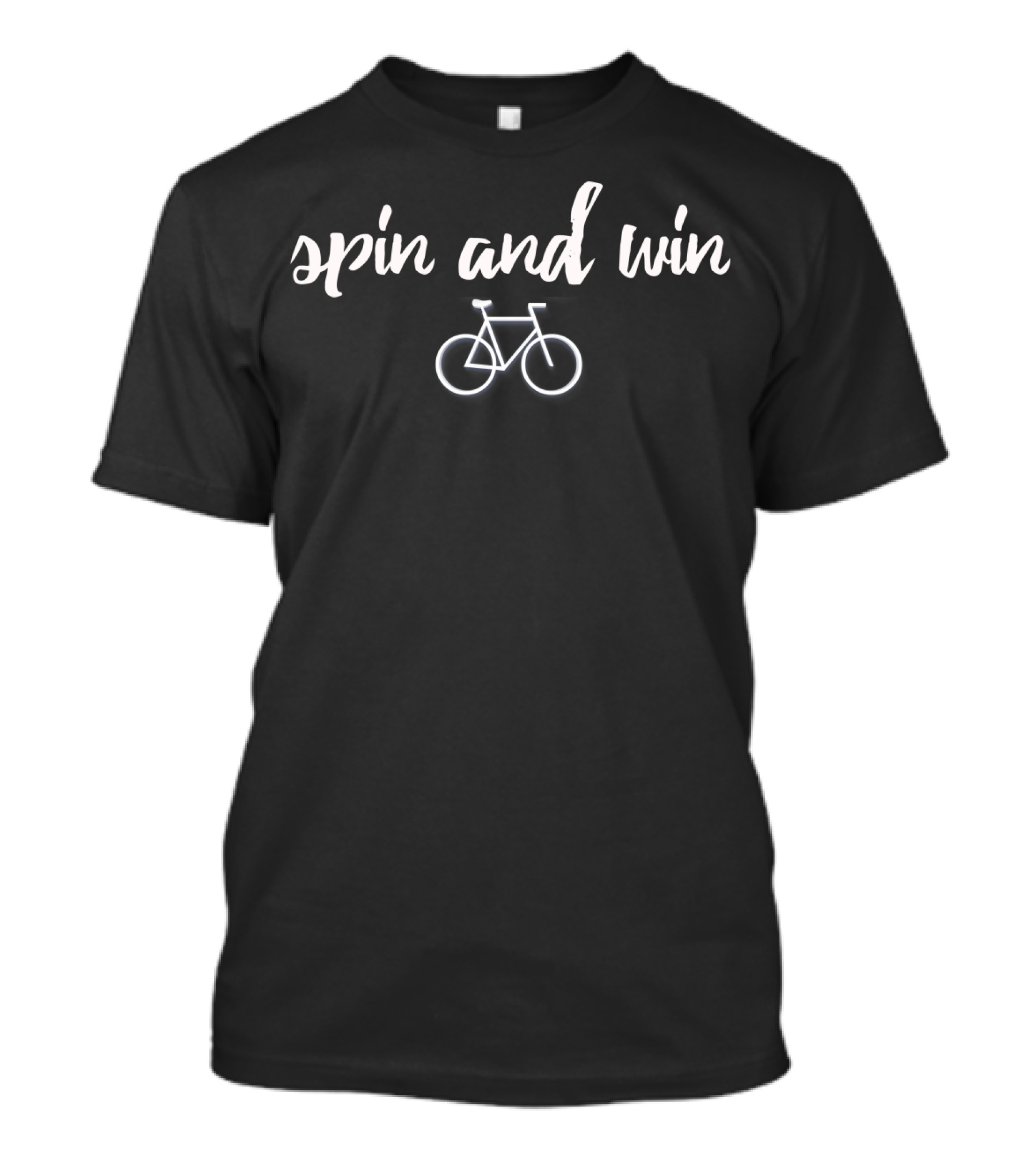 Spin And Win Cycling Bicycle Icon Workout T-Shirt