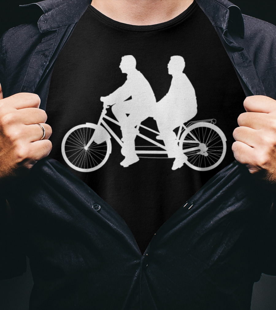 Tandem Bicycle Bike Cyclist Riding Together T-Shirt