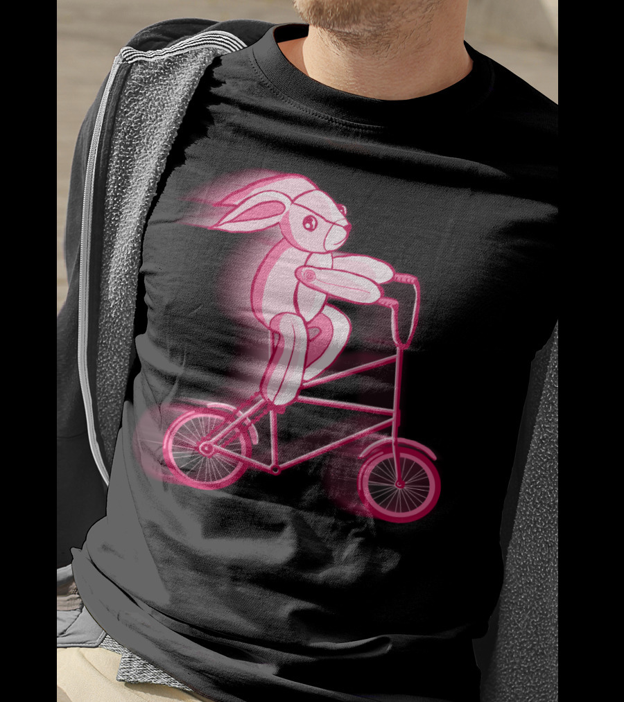 The Hare Riding Bicycle In Motion T-Shirt