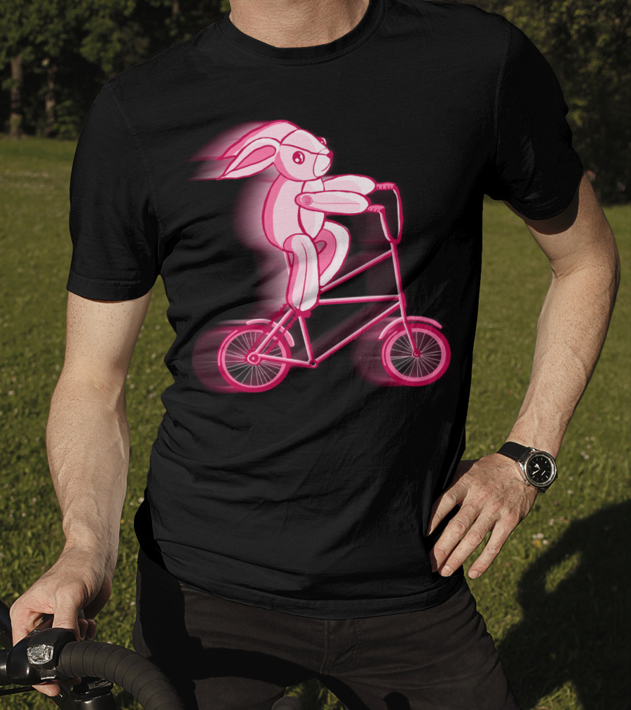 The Hare Riding Bicycle In Motion T-Shirt
