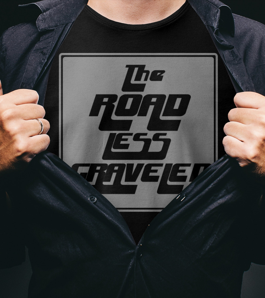 The Road Less Graveled Vintage Style Typography T-Shirt