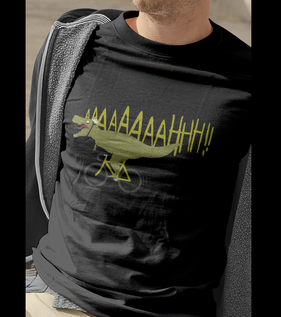 T-Rex Bicycle Scream AAHHH T-Shirt
