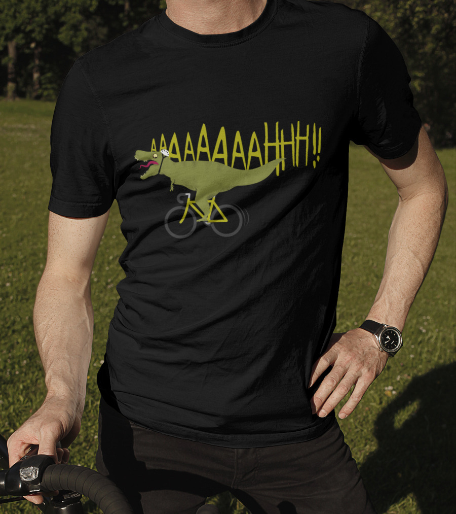 T-Rex Bicycle Scream AAHHH T-Shirt